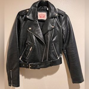 Levi Faux Leather Snakeskin Jacket